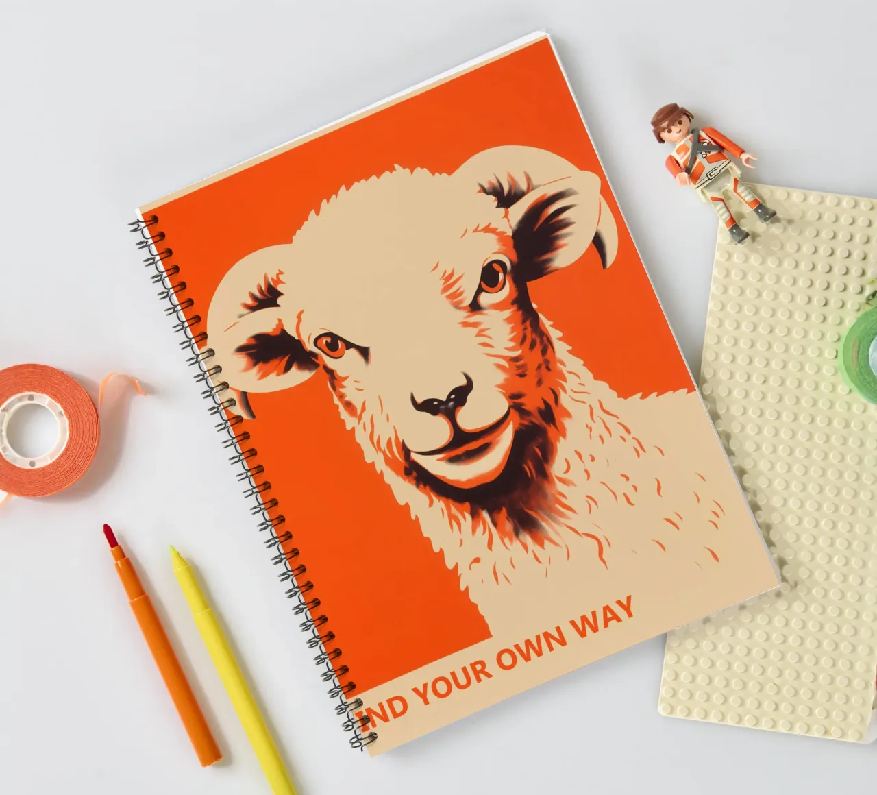 Find your own way | Motivational poster spiral notebook by Autofocus