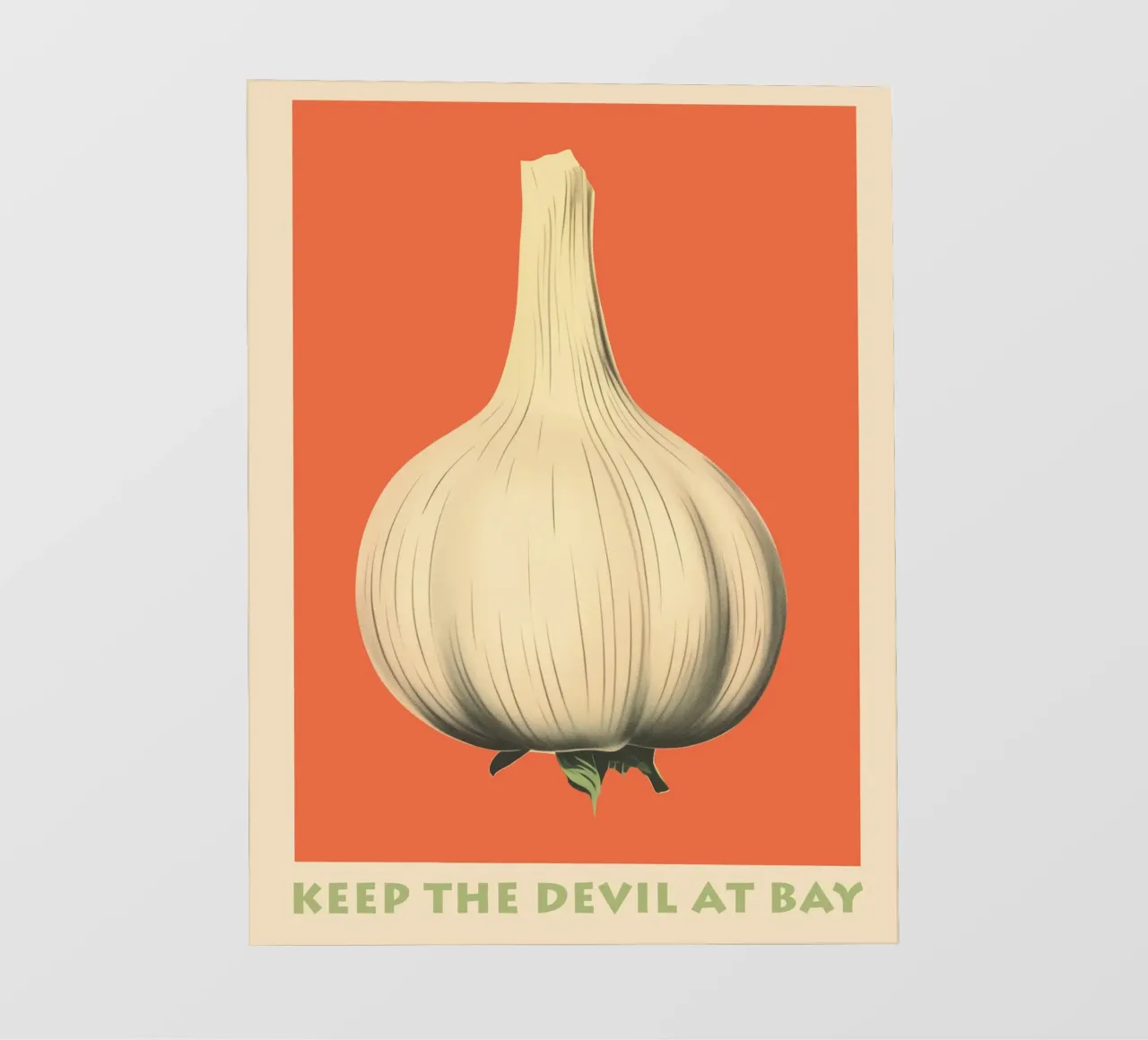 Garlic | Keeps the devil at bay | Kitchen poster backlit film by Autofocus
