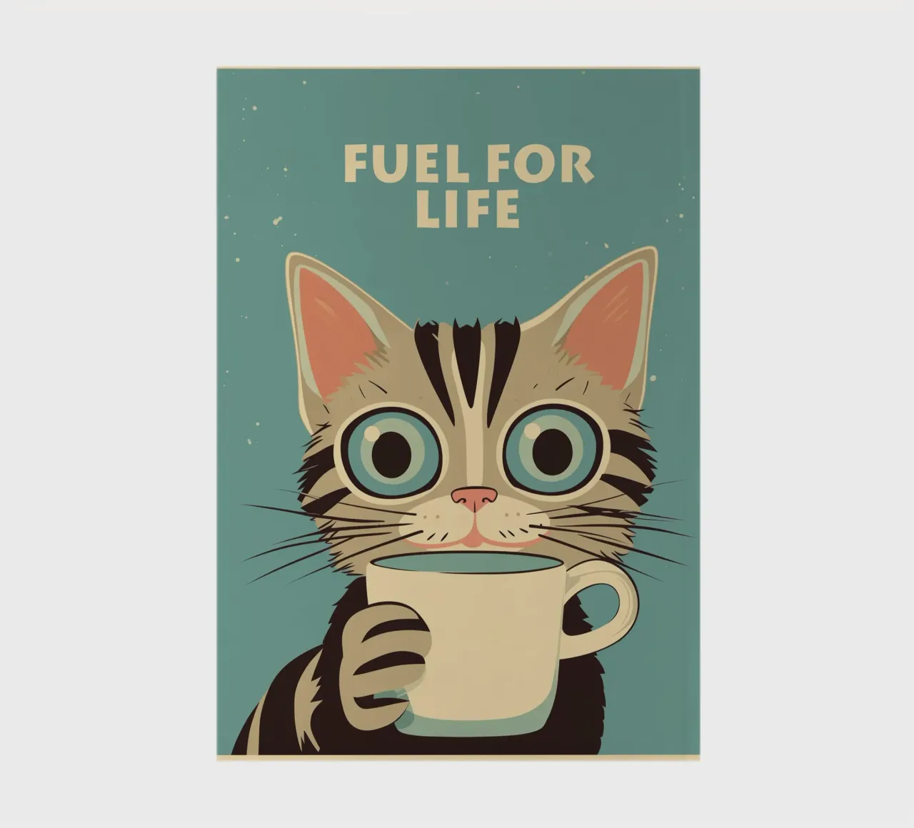 Fuel For Life | Coffee time with a cat notebook by Autofocus