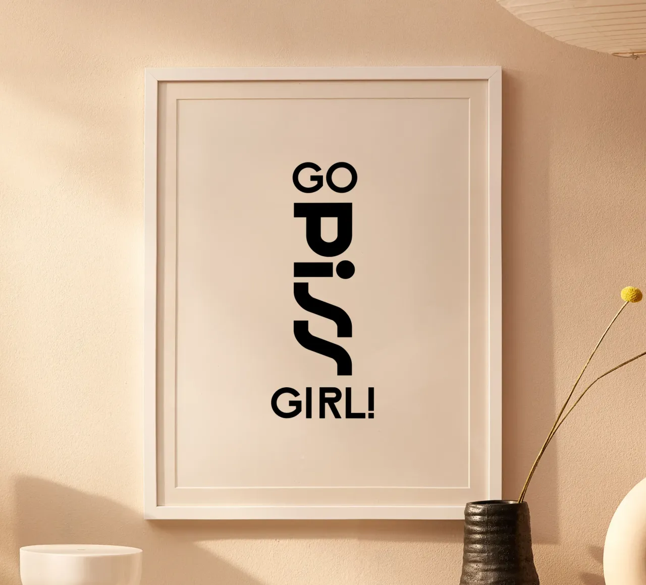 Go Piss Girl Semplice tipografia moderna e minimalista carta hahnemühle da YV TYPOGRAPHY