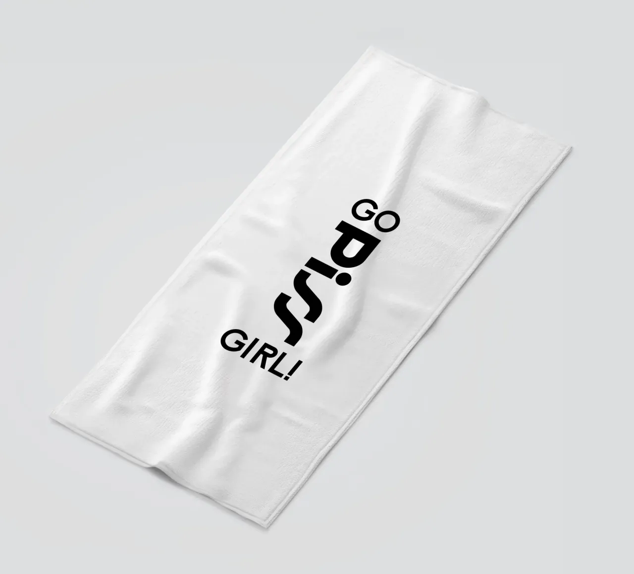 Go Piss Girl Semplice tipografia moderna e minimalista telo mare da YV TYPOGRAPHY