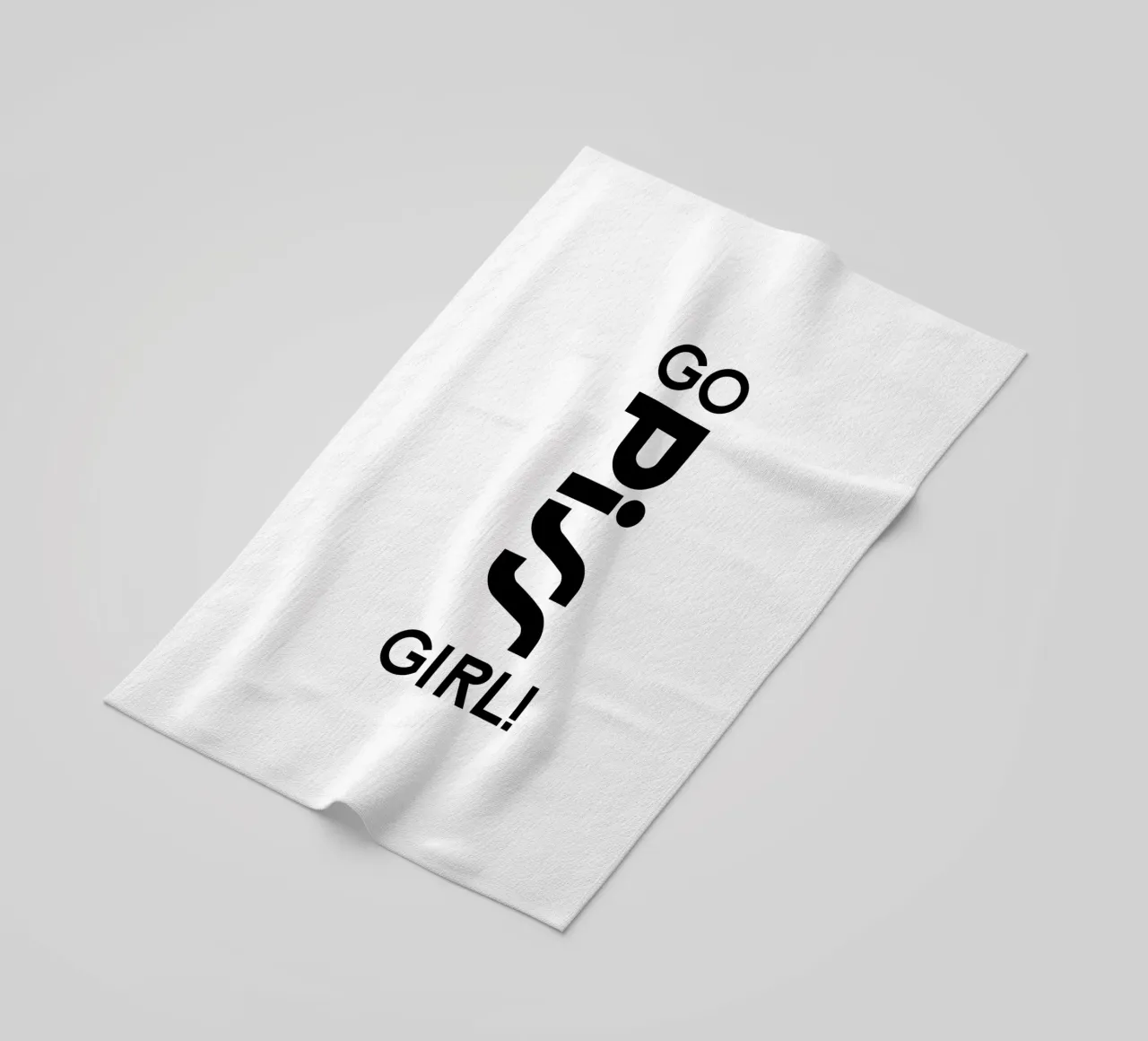 Go Piss Girl Semplice tipografia moderna e minimalista telo mare da YV TYPOGRAPHY