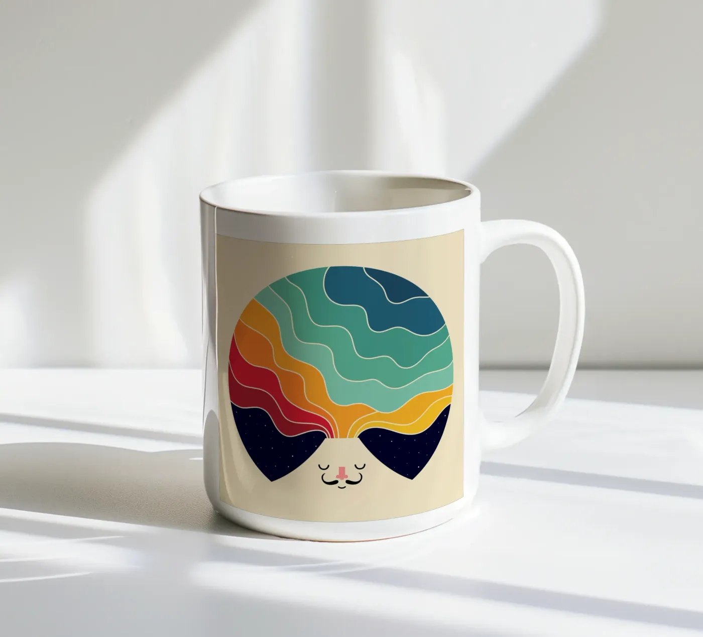 Keep Think Creative ceramic mug by Andy Westface