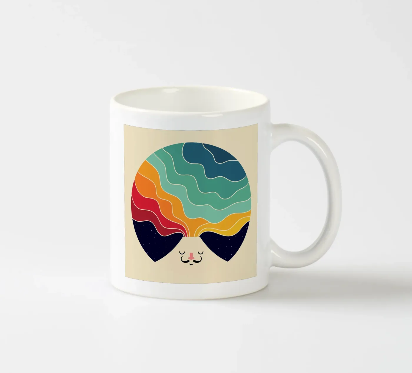 Keep Think Creative ceramic mug by Andy Westface