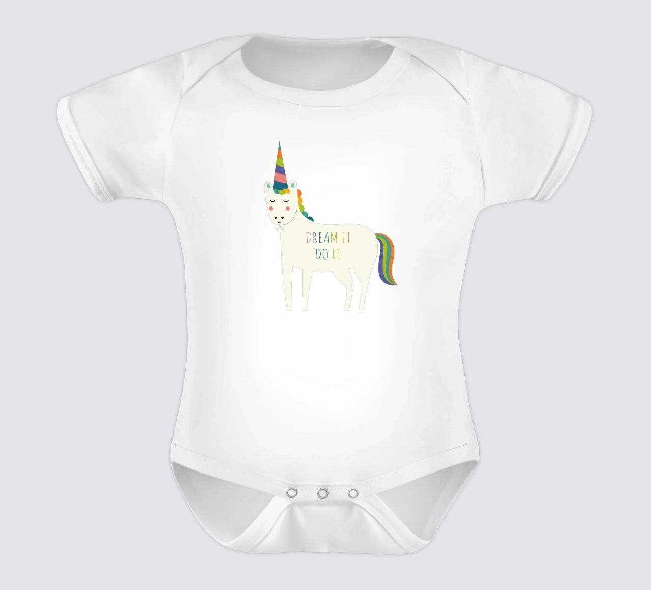 Träumen Sie es tun Sie es Kurzarm Babybody von Andy Westface