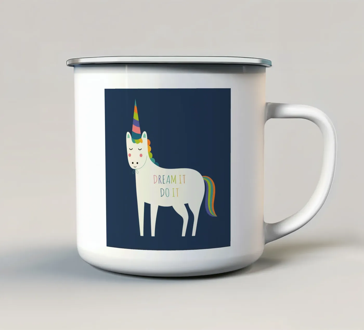 Dream It Do It enamel mug by Andy Westface