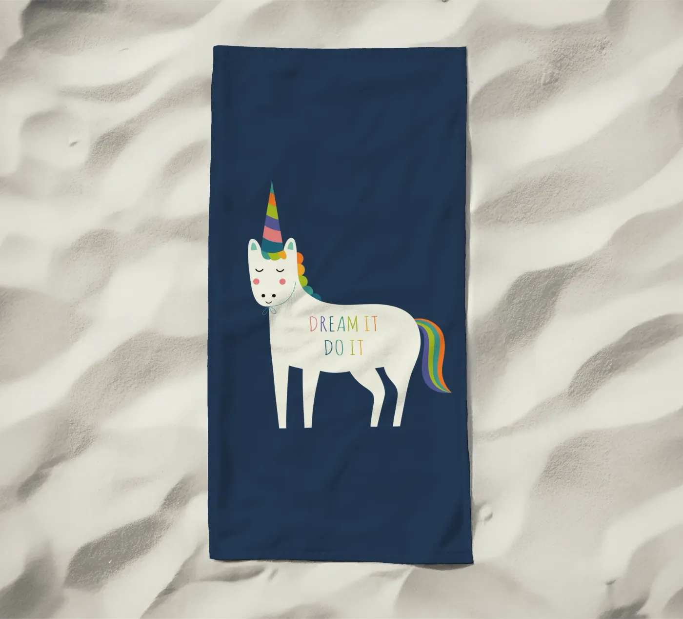 Droom het doe het strandhanddoek van Andy Westface