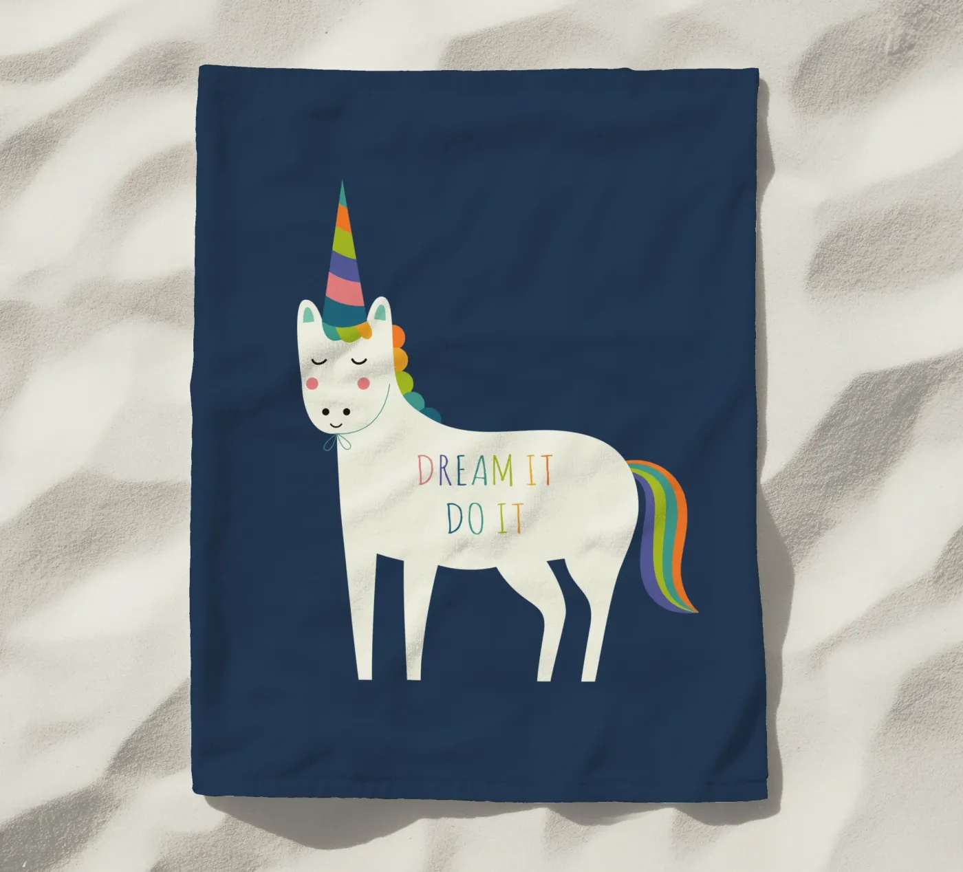 Droom het doe het strandhanddoek van Andy Westface