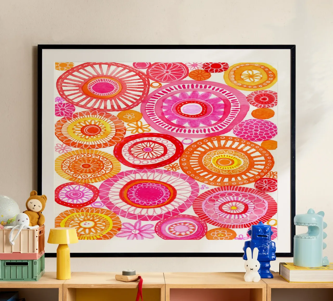 Susan Black - Cerchi botanici poster con telaio in plastica da The Artcircle