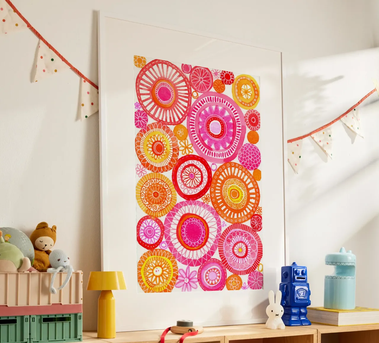 Susan Black - Cerchi botanici poster con telaio in plastica da The Artcircle