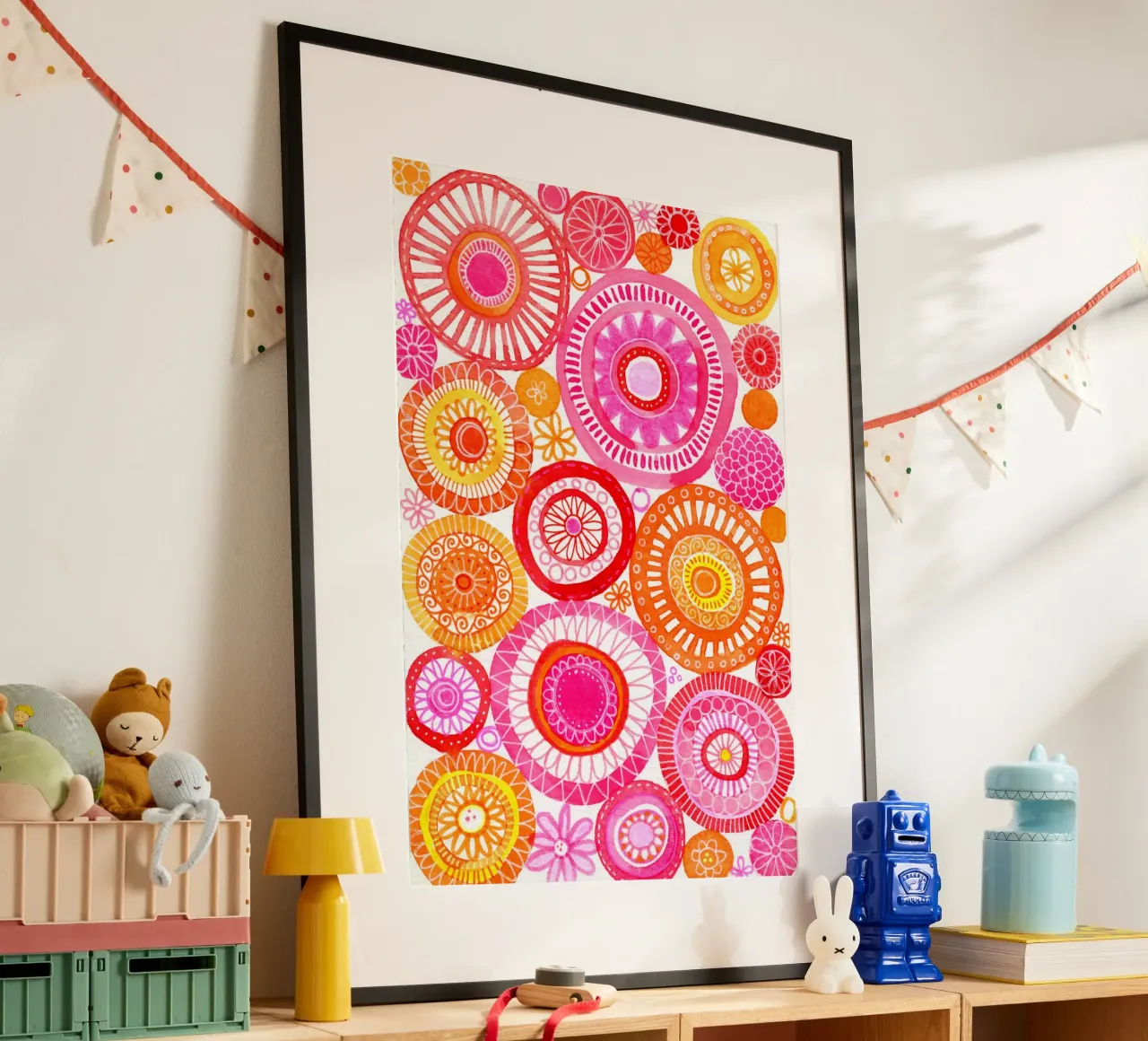 Susan Black - Cerchi botanici poster con telaio in plastica da The Artcircle