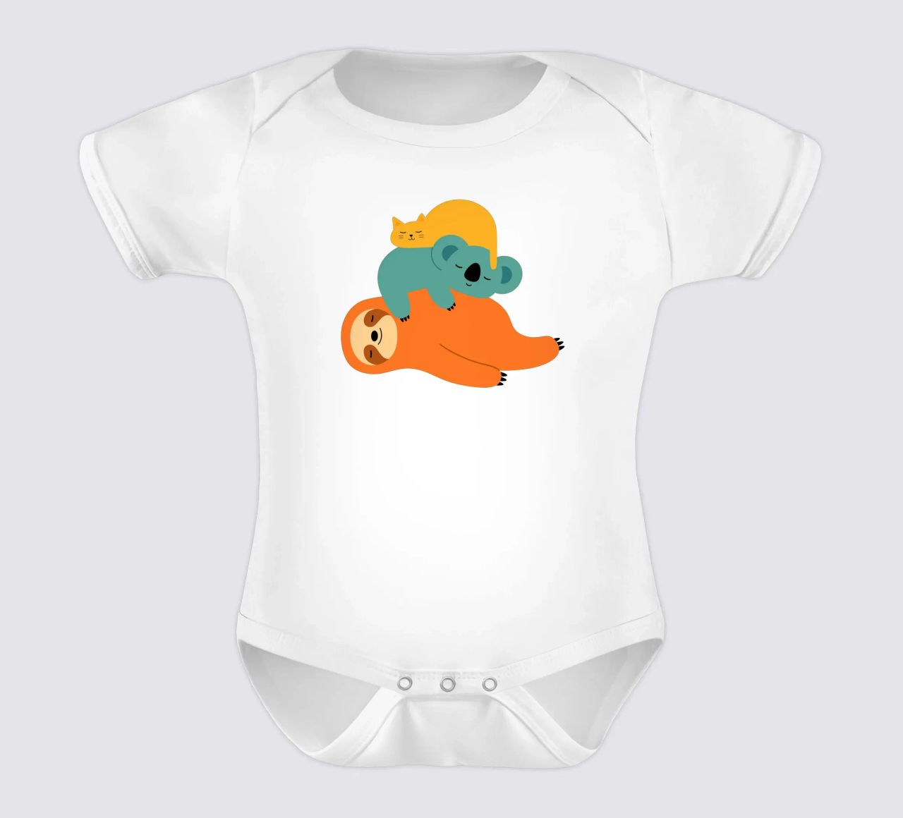 Being Lazy short-sleeve baby romper by Andy Westface