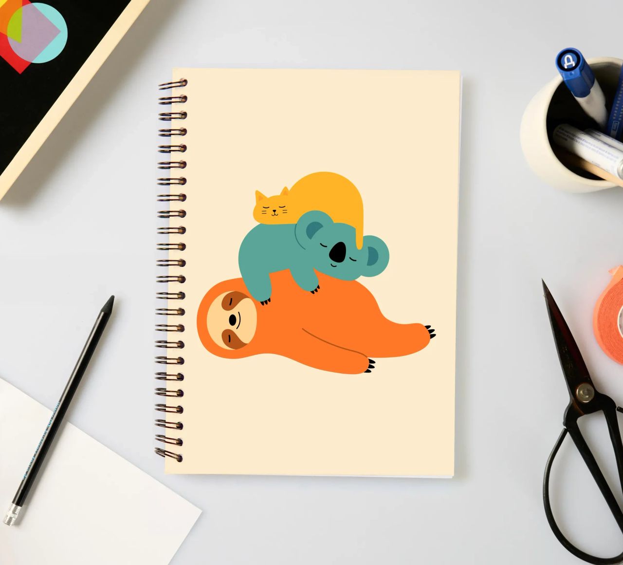 Being Lazy spiral notebook by Andy Westface