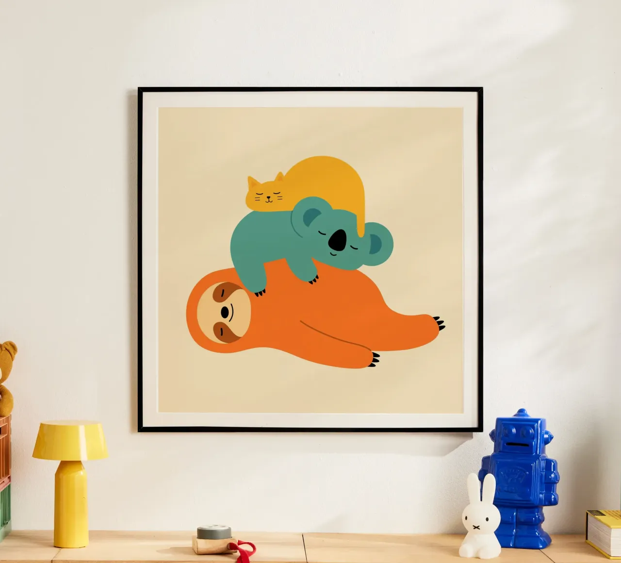 Faul sein Poster mit Holzrahmen von Andy Westface