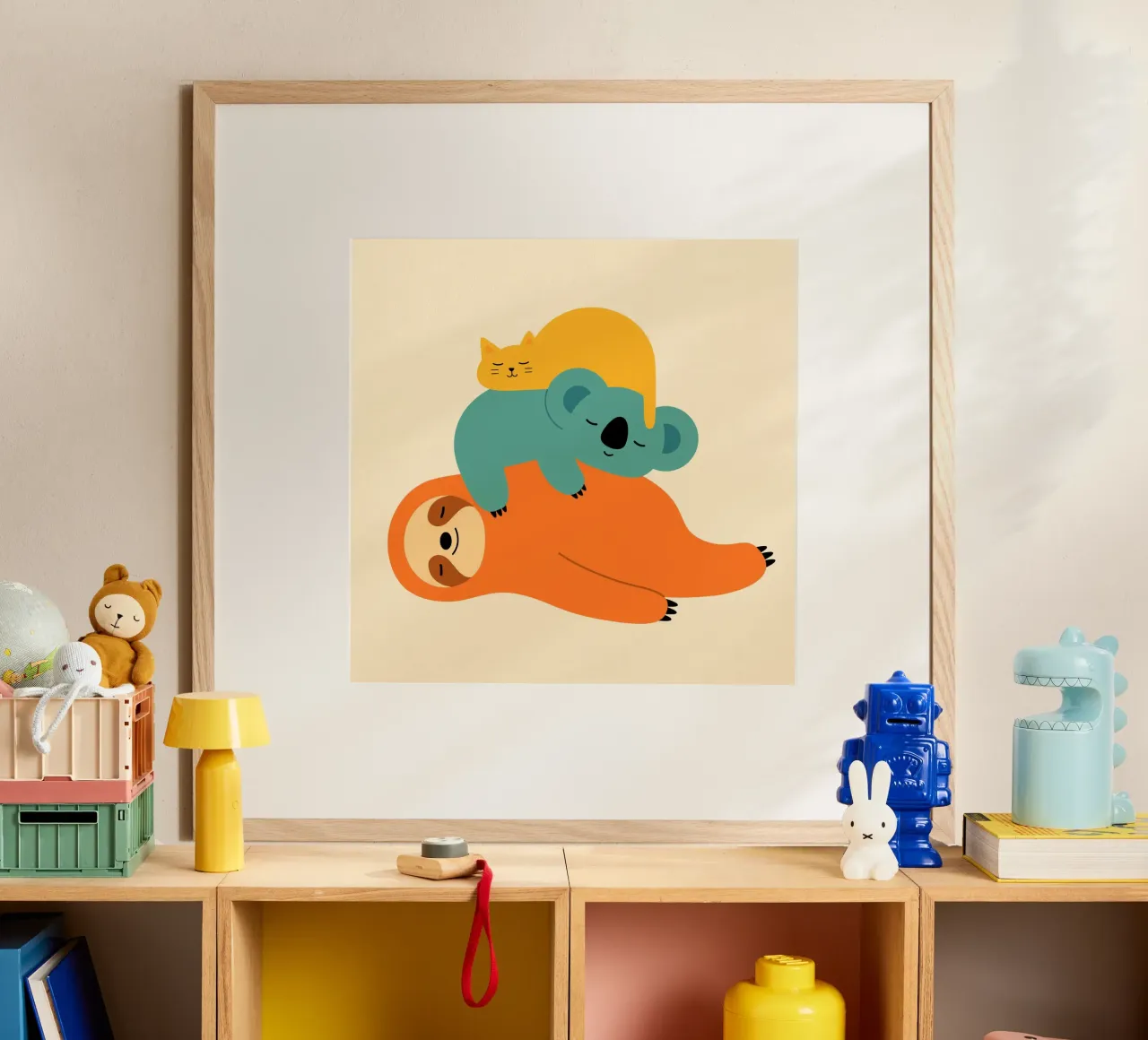 Faul sein Poster mit Holzrahmen von Andy Westface