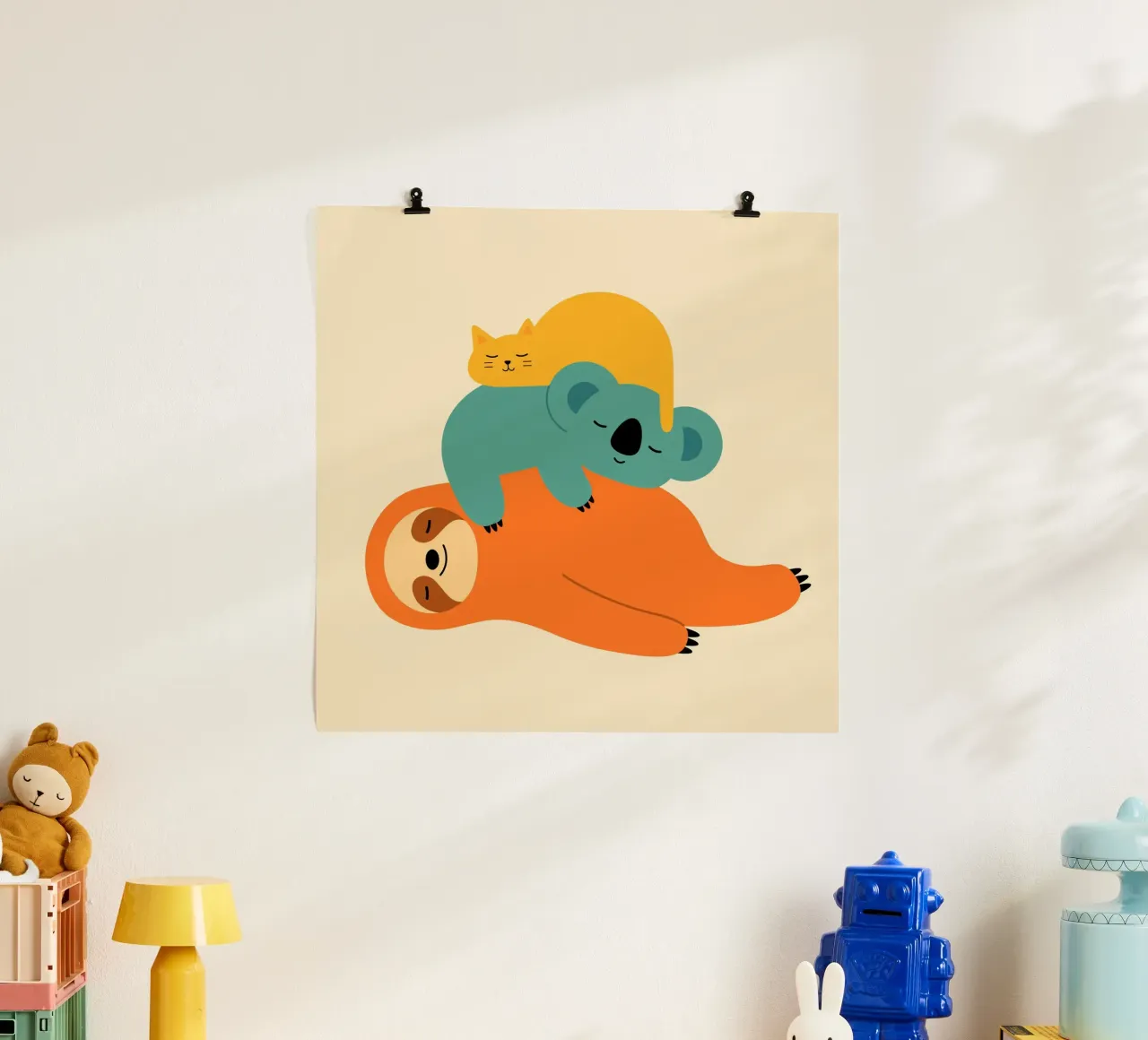 Faul sein Poster mit Holzrahmen von Andy Westface