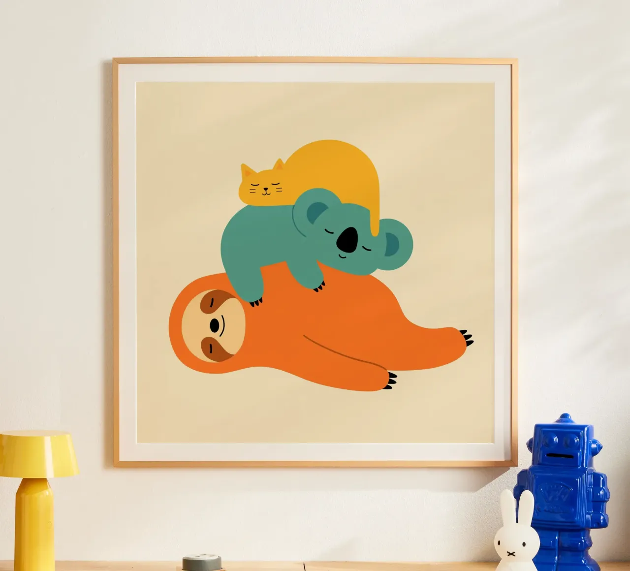 Faul sein Poster mit Holzrahmen von Andy Westface