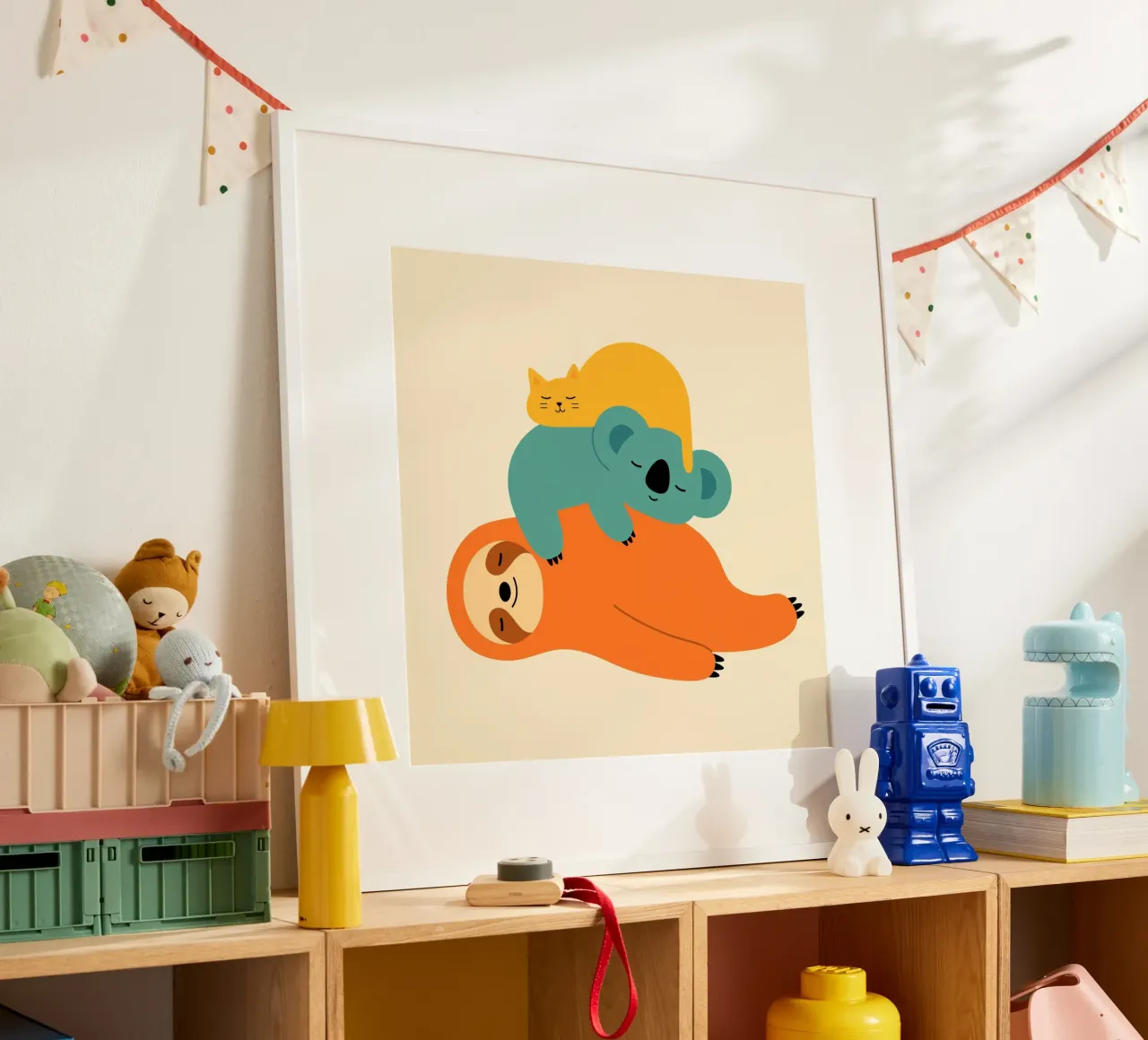 Faul sein Poster mit Holzrahmen von Andy Westface