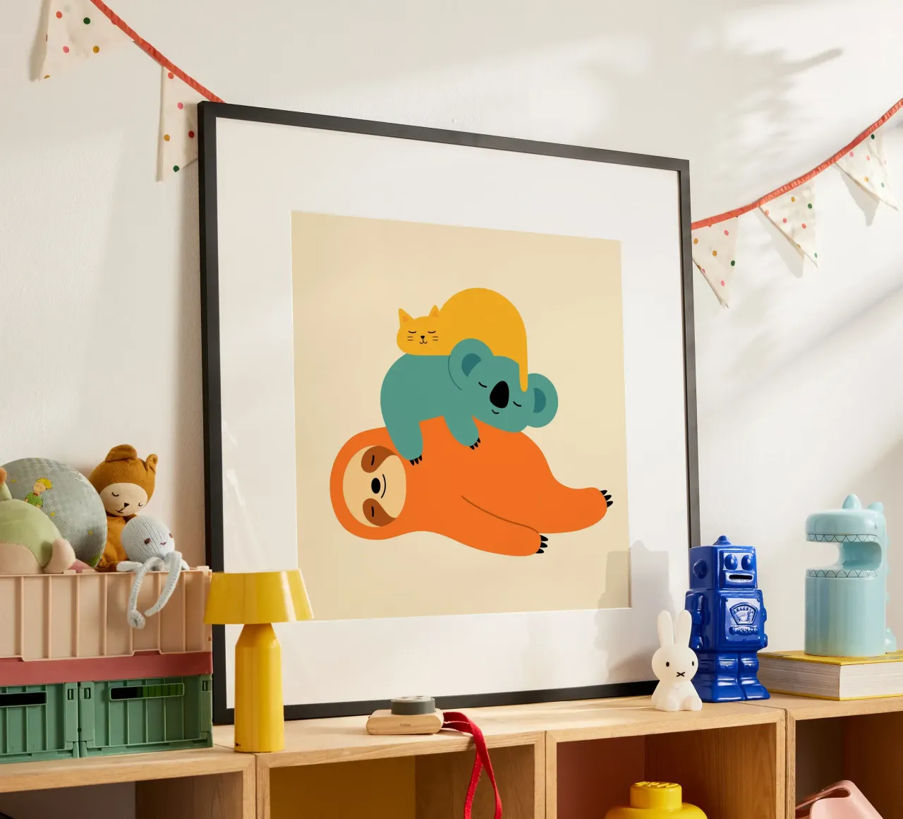 Faul sein Poster mit Holzrahmen von Andy Westface