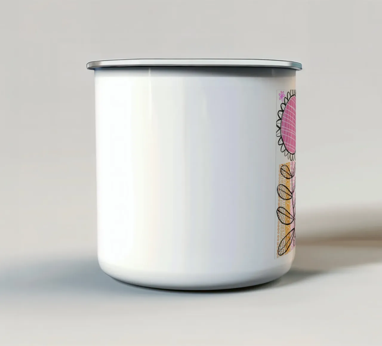 Susan Black - Collage botanico 01 tazza in smalto da The Artcircle