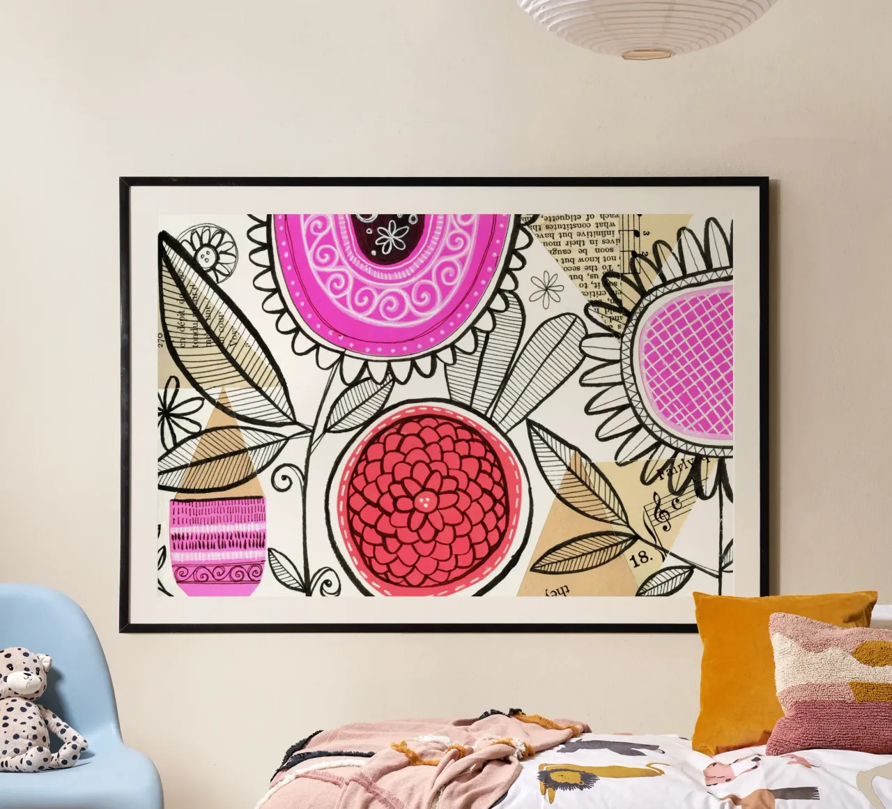 Susan Black - Collage botanico 03 poster da The Artcircle