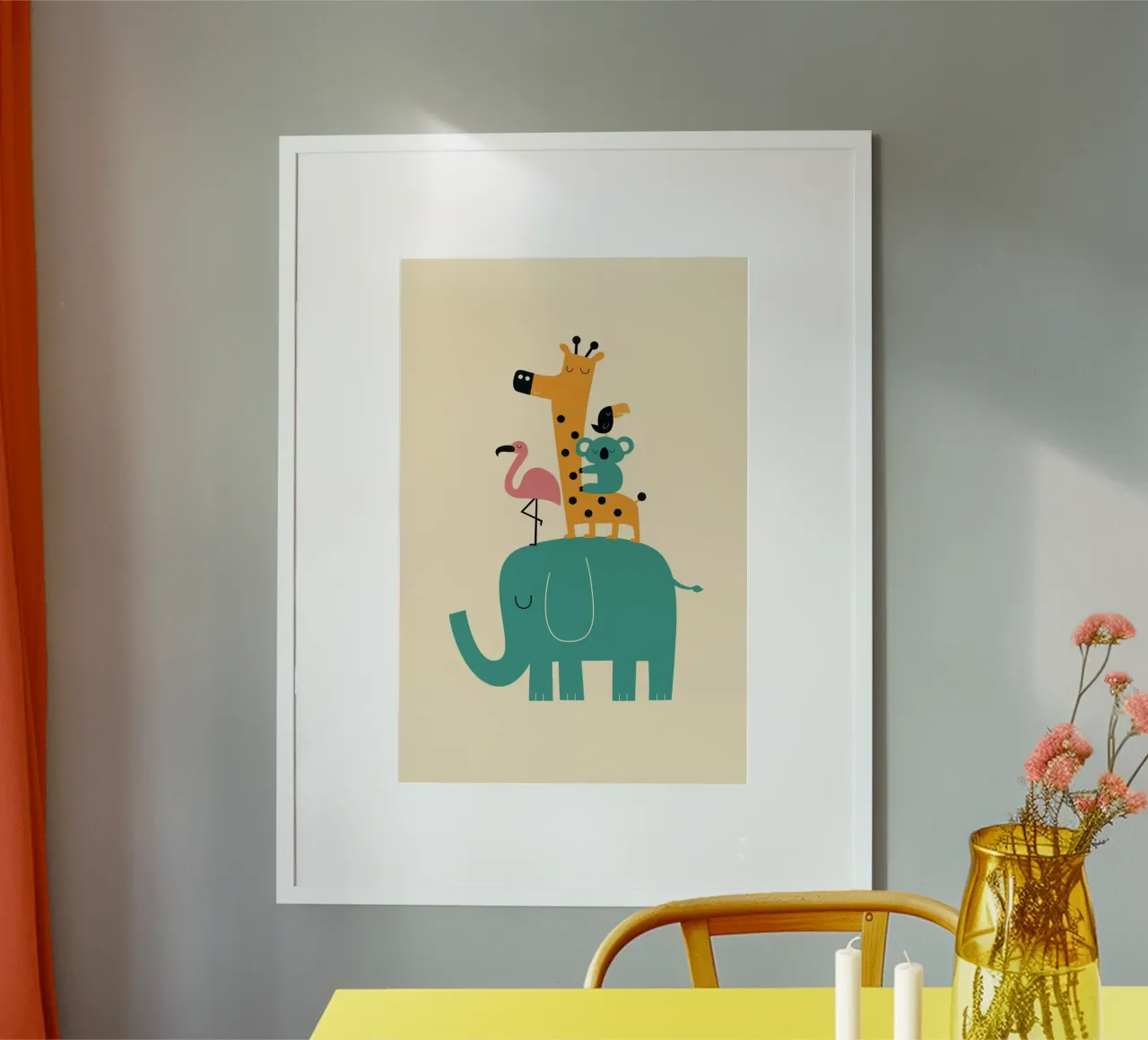 Aller de l'avant poster avec cadre en bois de Andy Westface