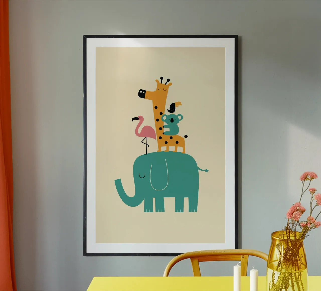 Aller de l'avant poster avec cadre en bois de Andy Westface