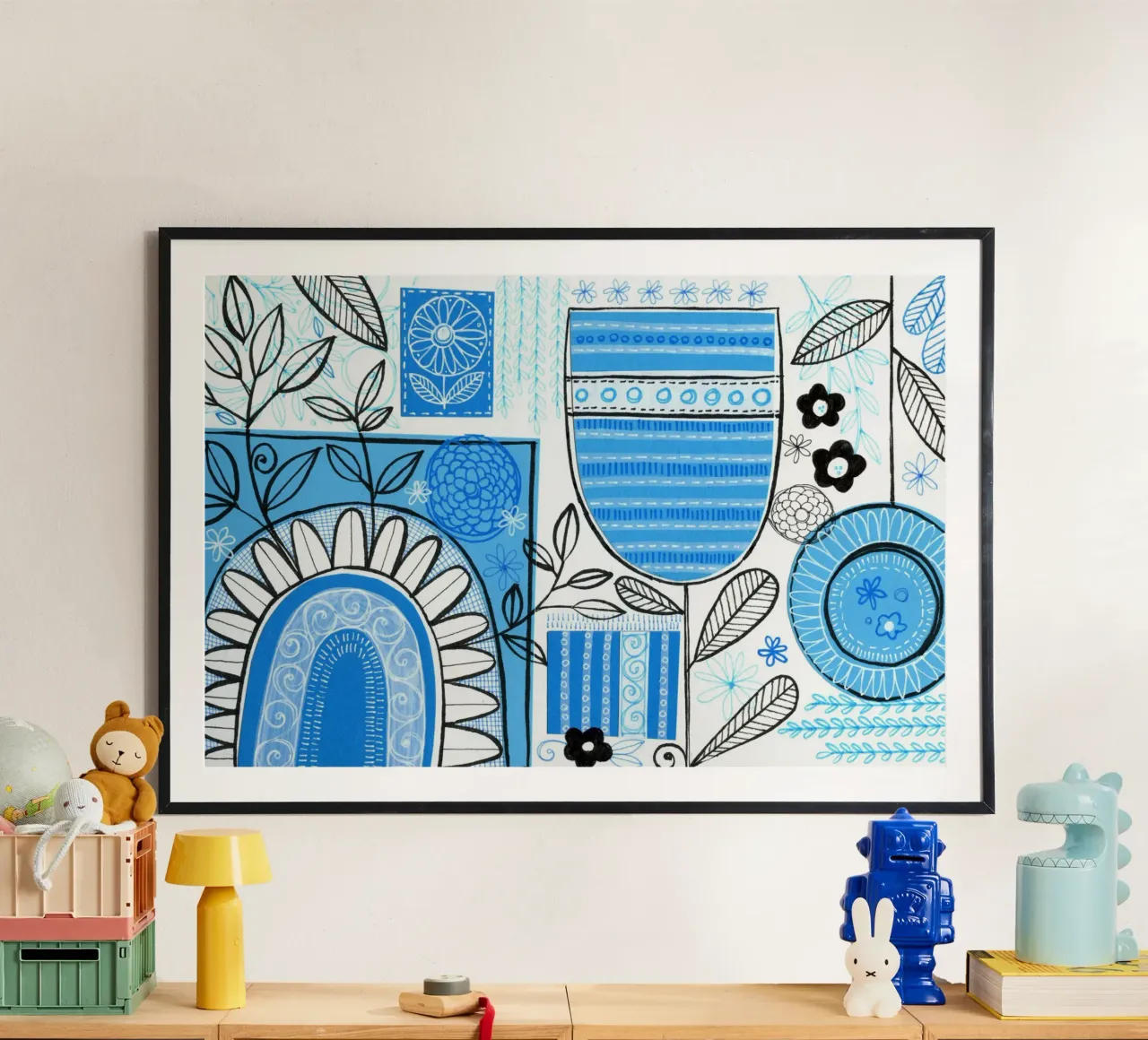 Susan Black - Collage botanico 04 poster da The Artcircle
