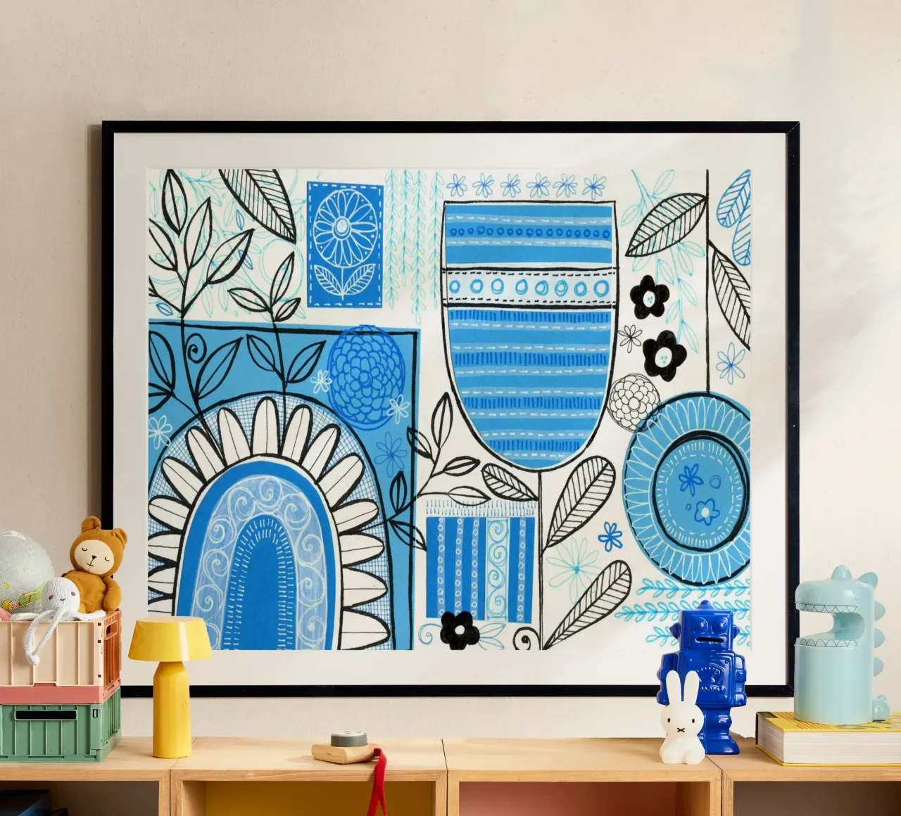 Susan Black - Collage botanico 04 poster da The Artcircle