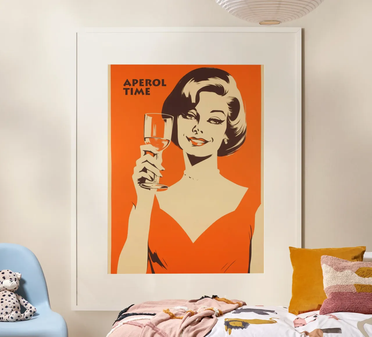 Aperol Time | Poster retrò anni '60 in arancione carta hahnemühle da Autofocus