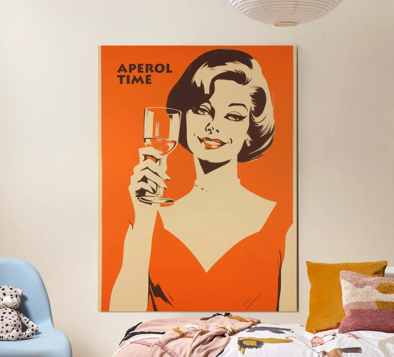 Aperol Time | Poster retrò anni '60 in arancione carta hahnemühle da Autofocus