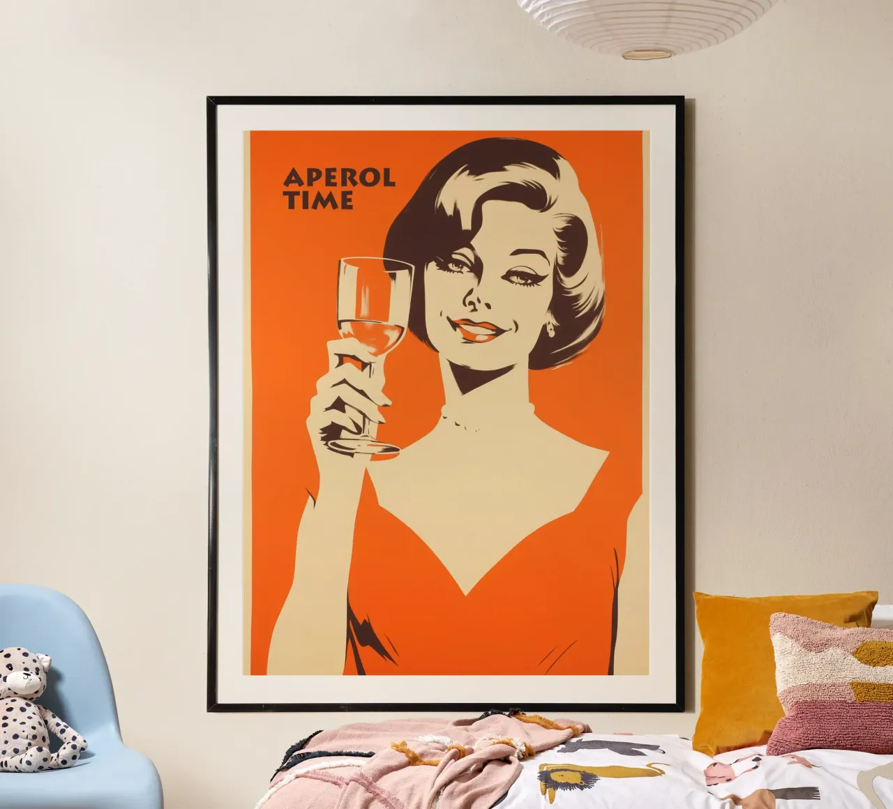 Aperol Time | Poster retrò anni '60 in arancione carta hahnemühle da Autofocus