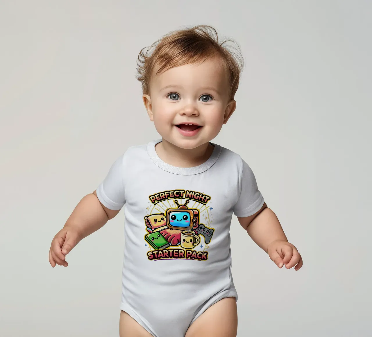 Starter Pack Notte Perfetta body neonato maniche corte da sillyindustries