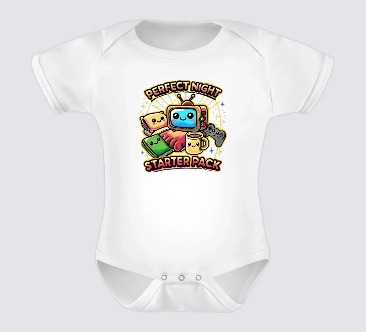 Starter Pack Notte Perfetta body neonato maniche corte da sillyindustries