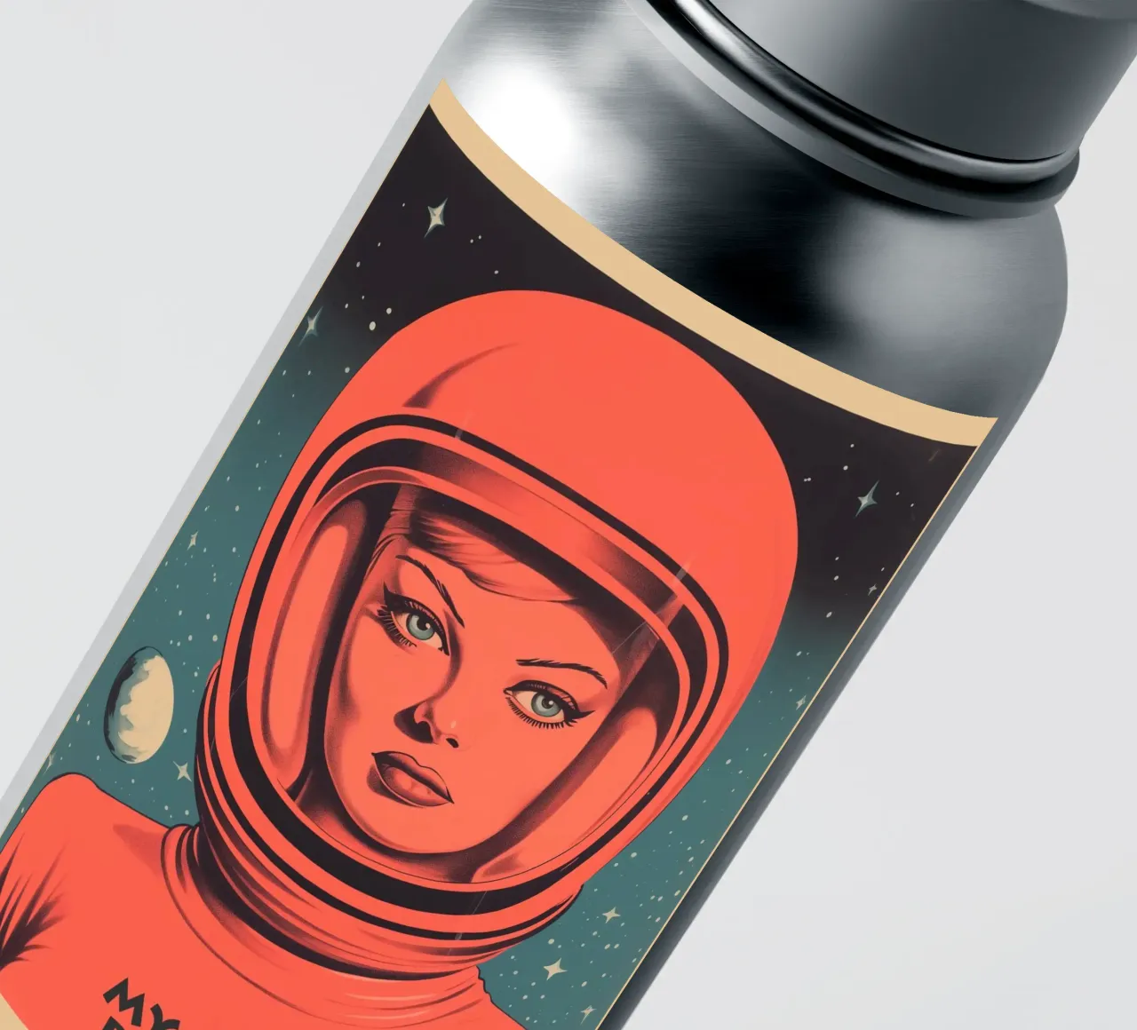 My Own Planet | Portrait de femme introvertie en combinaison spatiale autocollant de Autofocus