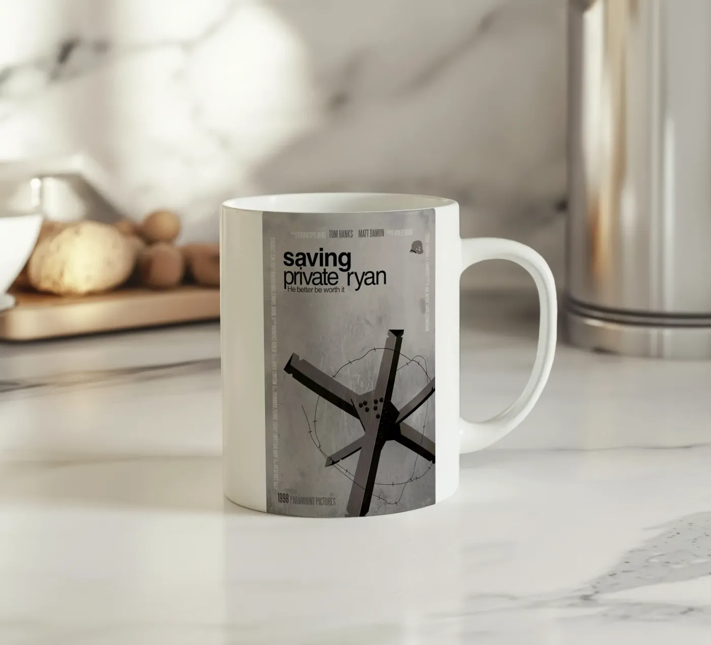 Saving Private Ryan ceramic mug by Aycan Elijah Yilmaz