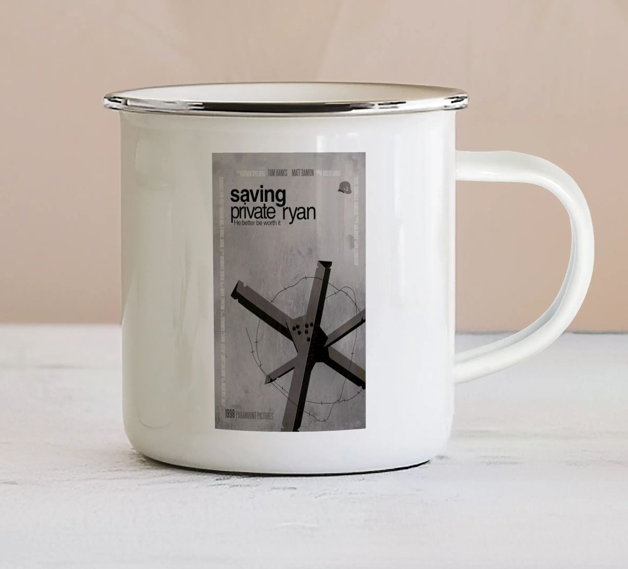 Saving Private Ryan tazza in smalto da Aycan Elijah Yilmaz