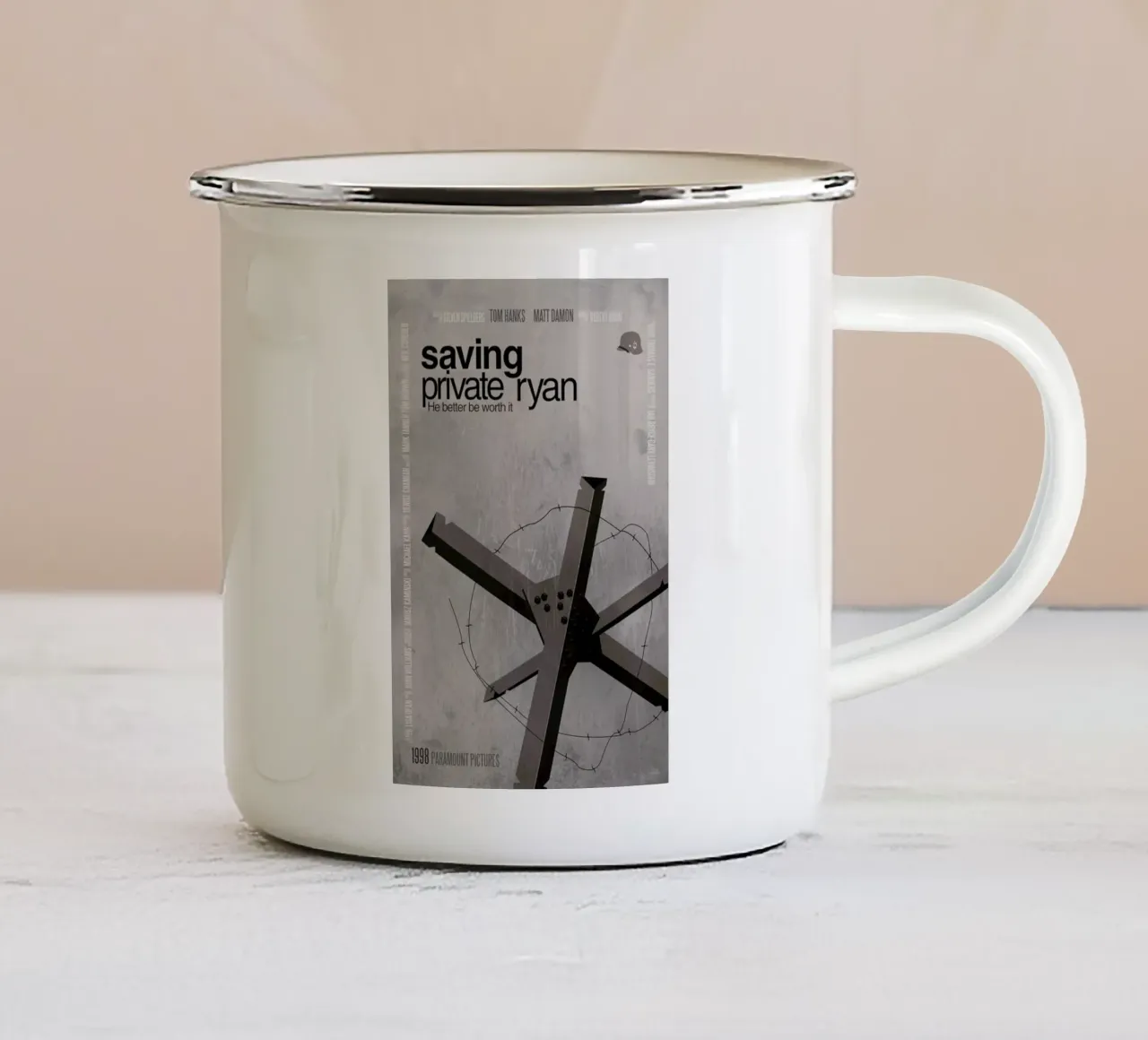 Saving Private Ryan mug en émail de Aycan Elijah Yilmaz