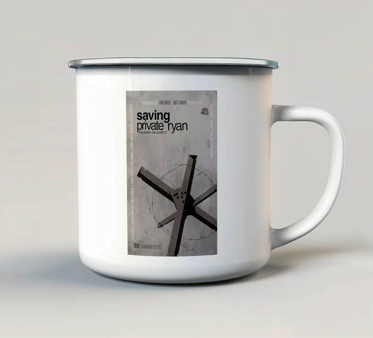Saving Private Ryan tazza in smalto da Aycan Elijah Yilmaz