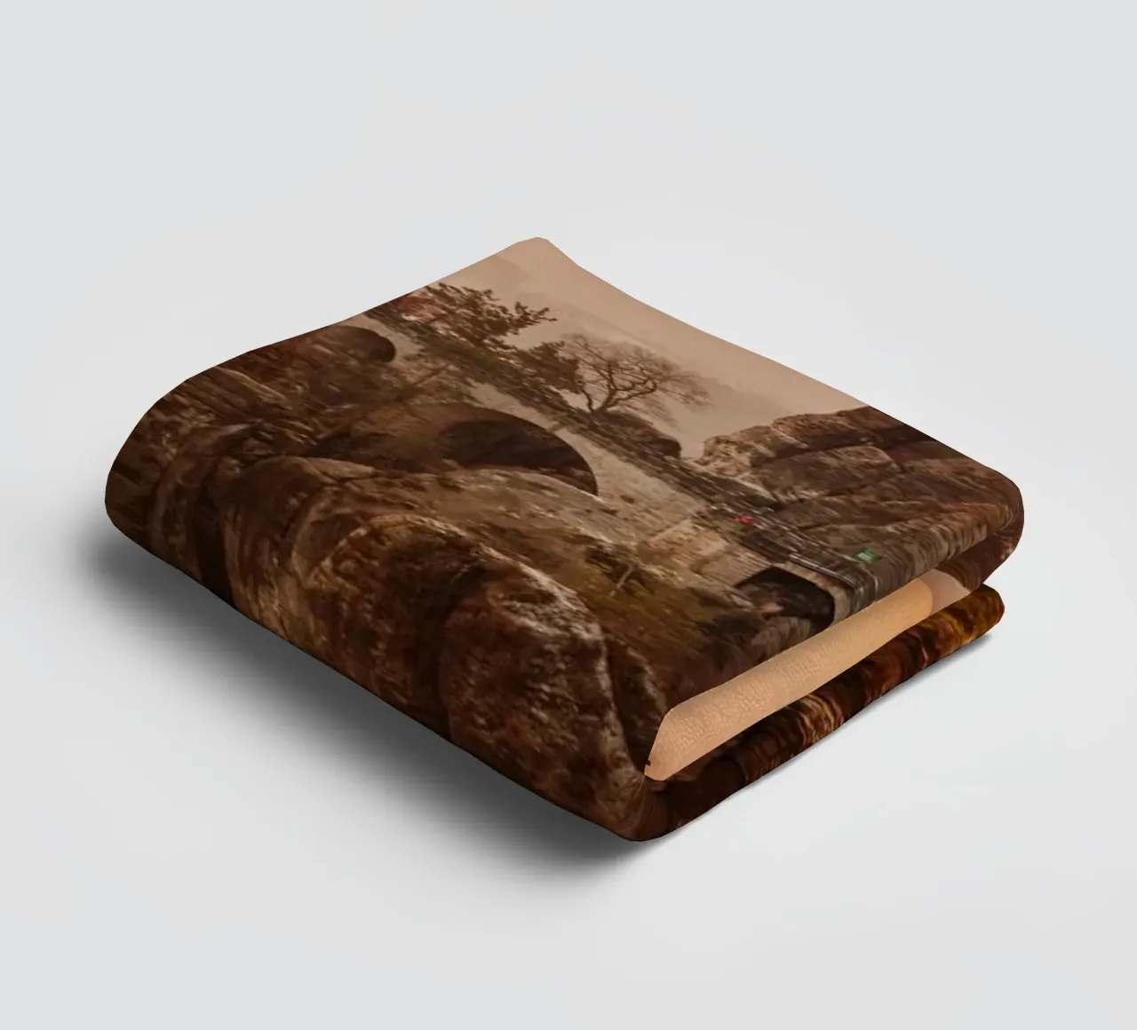 Lever de soleil en Suisse saxonne - vue sur le Bastei serviette de bain de Bold and Retro