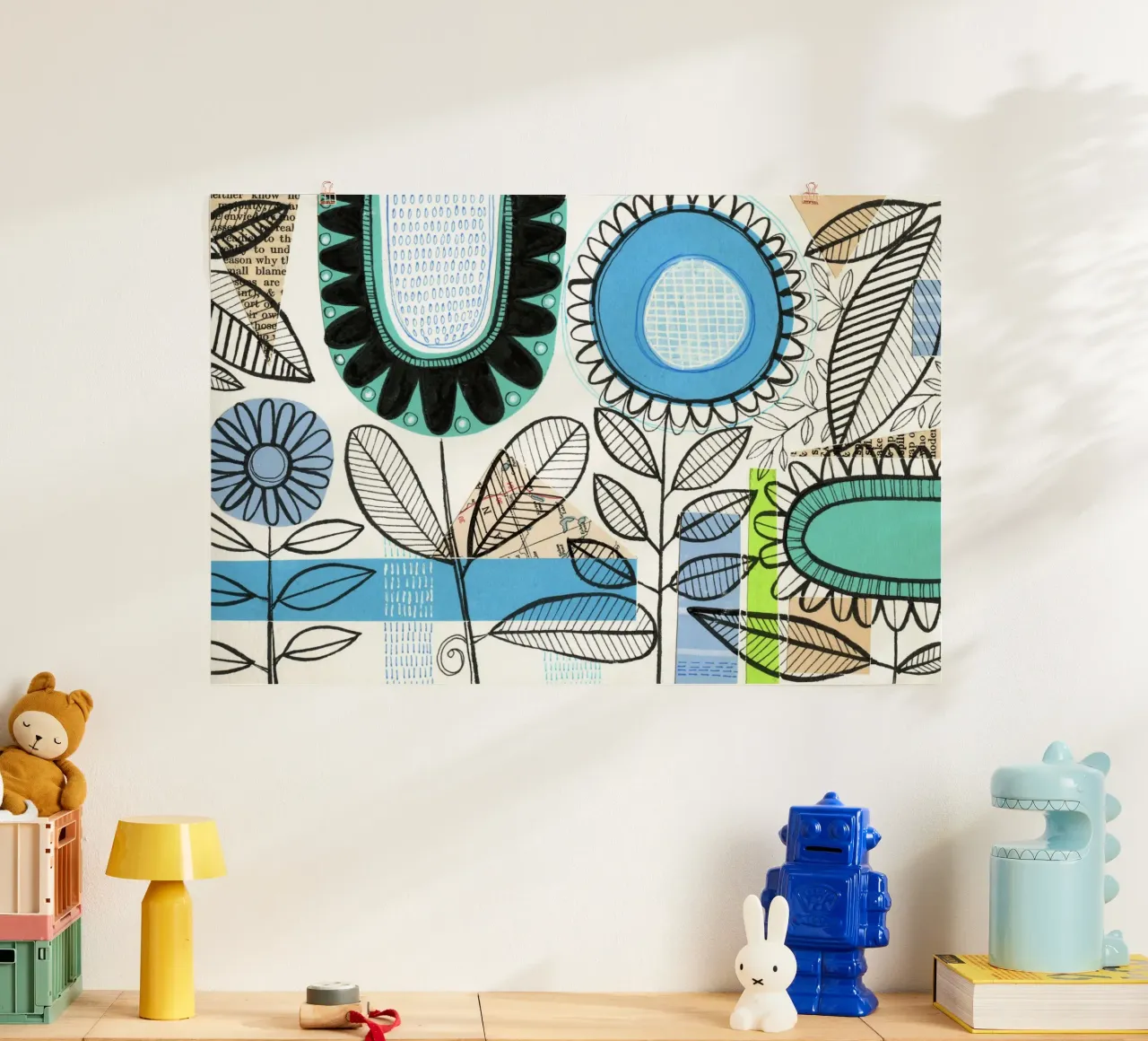 Susan Black - Collage botanico 06 poster da The Artcircle