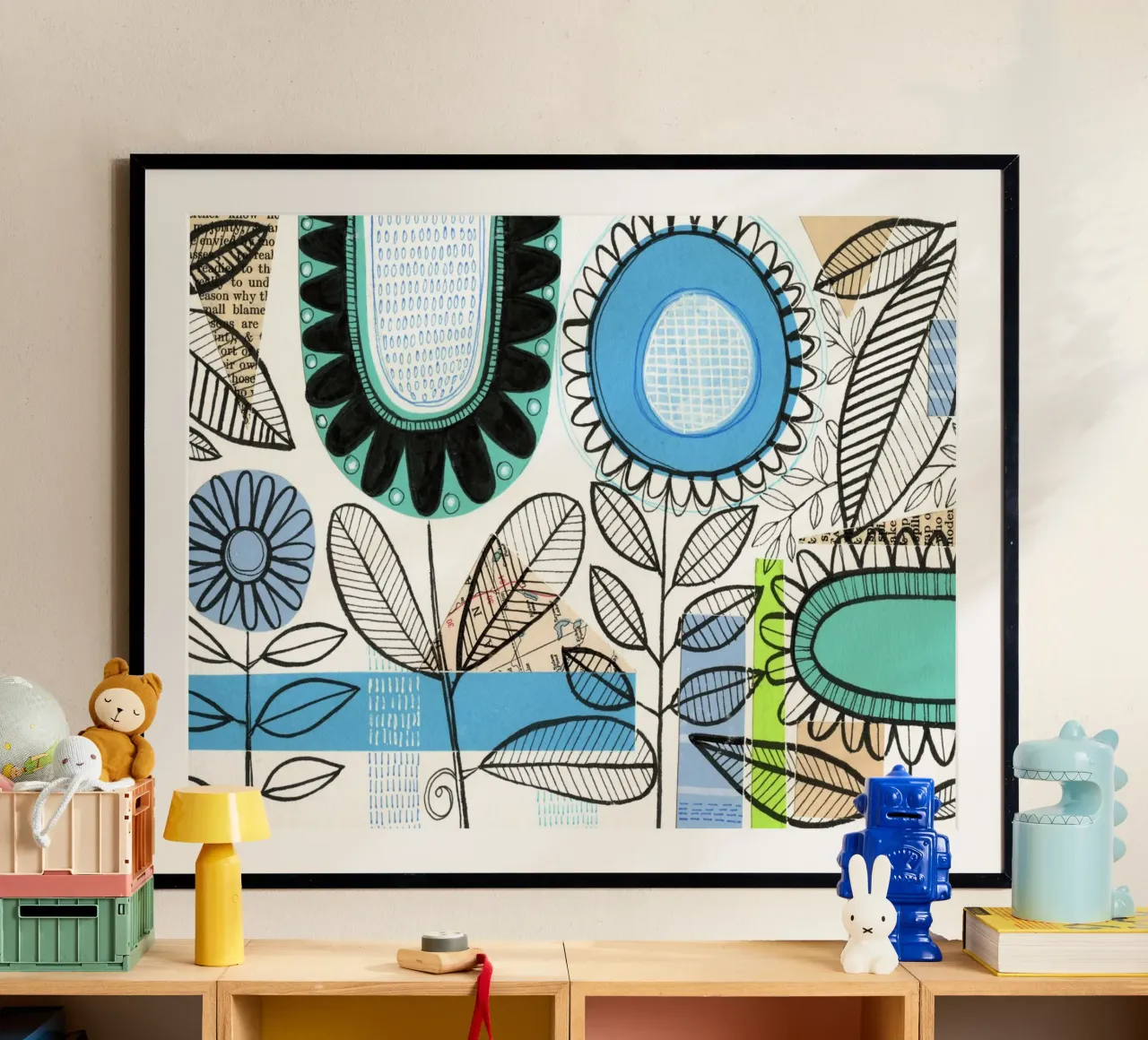 Susan Black - Collage botanico 06 poster da The Artcircle