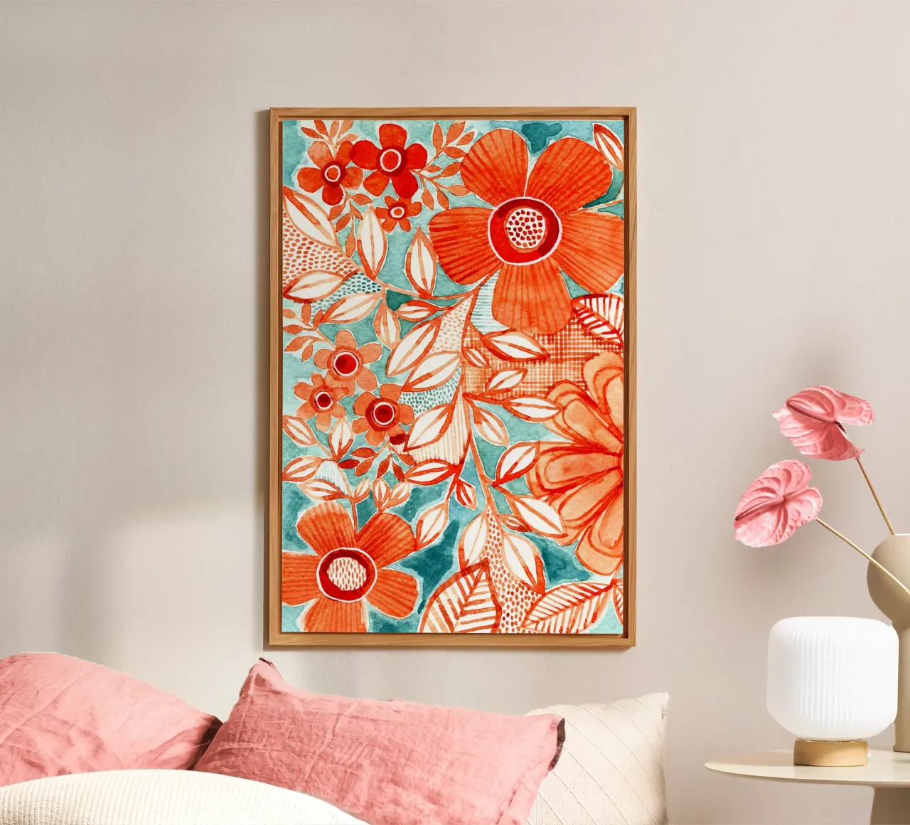 Susan Black - Giardino botanico Aqua alluminio dibond da The Artcircle