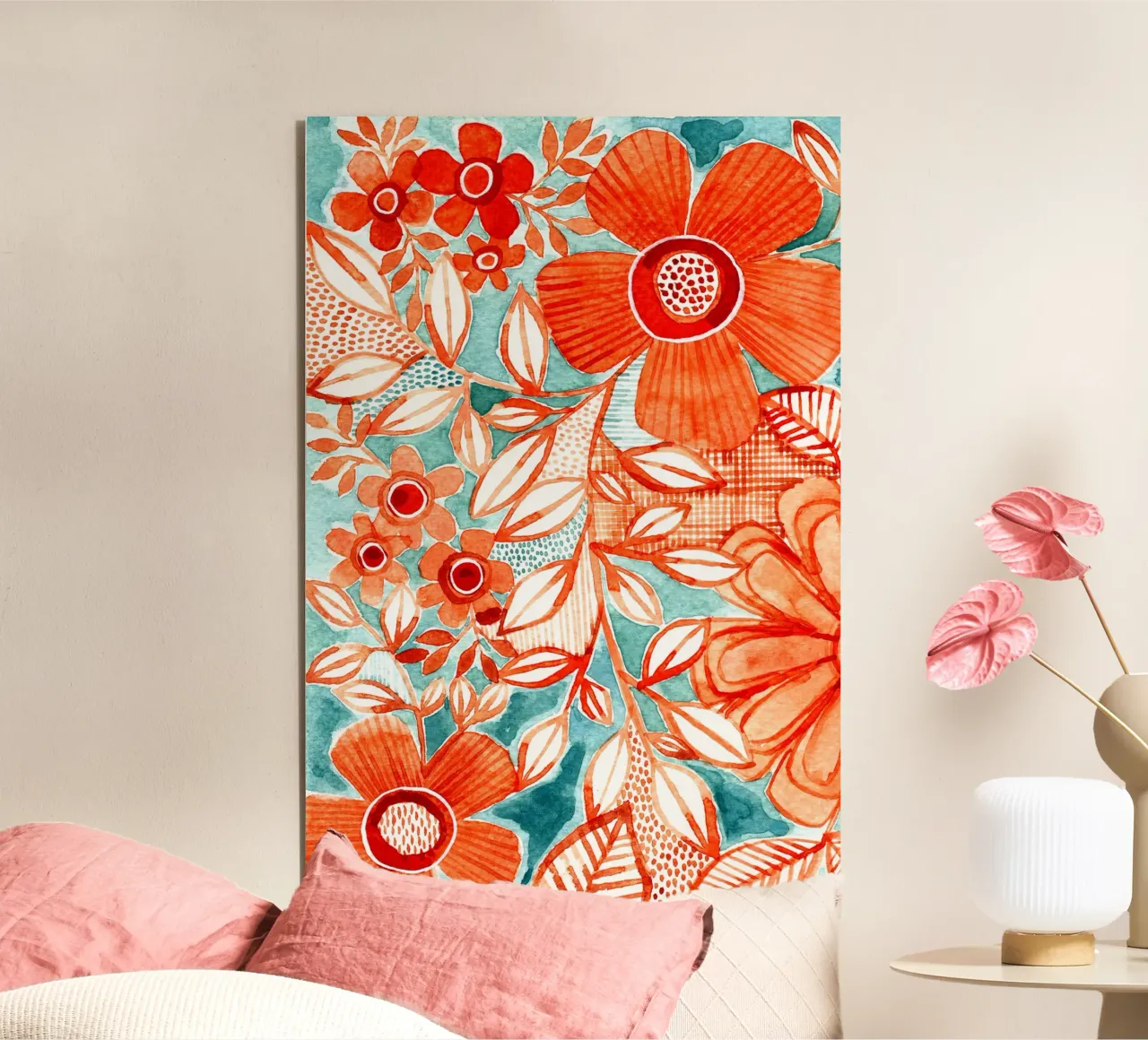 Susan Black - Giardino botanico Aqua alluminio dibond da The Artcircle