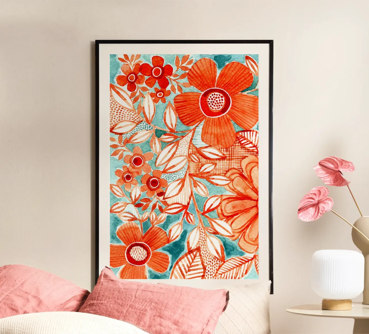 Susan Black - Giardino botanico Aqua poster da The Artcircle