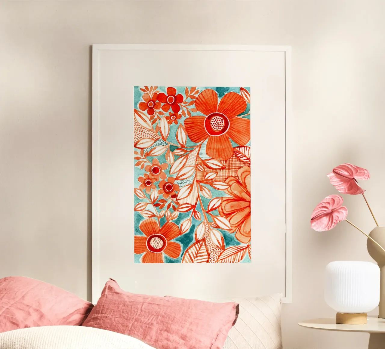 Susan Black - Giardino botanico Aqua poster da The Artcircle
