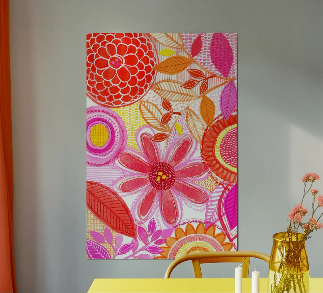 Susan Black - Giardino botanico Candy Crush poster con telaio in plastica da The Artcircle
