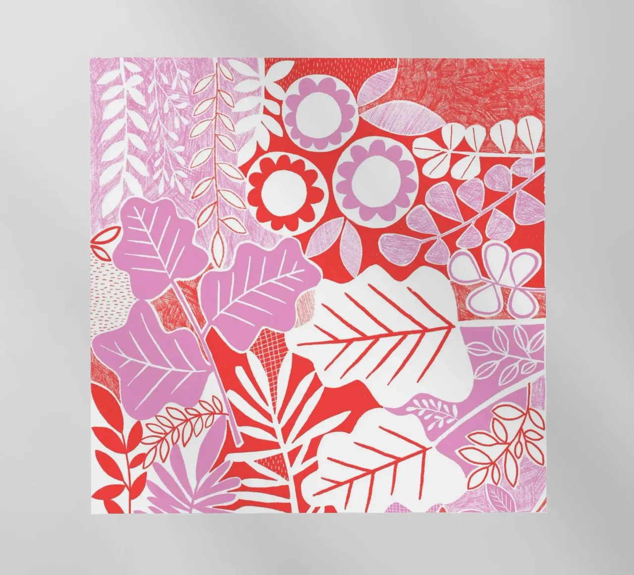 Susan Black - Rosso lilla botanico pellicola backlit da The Artcircle
