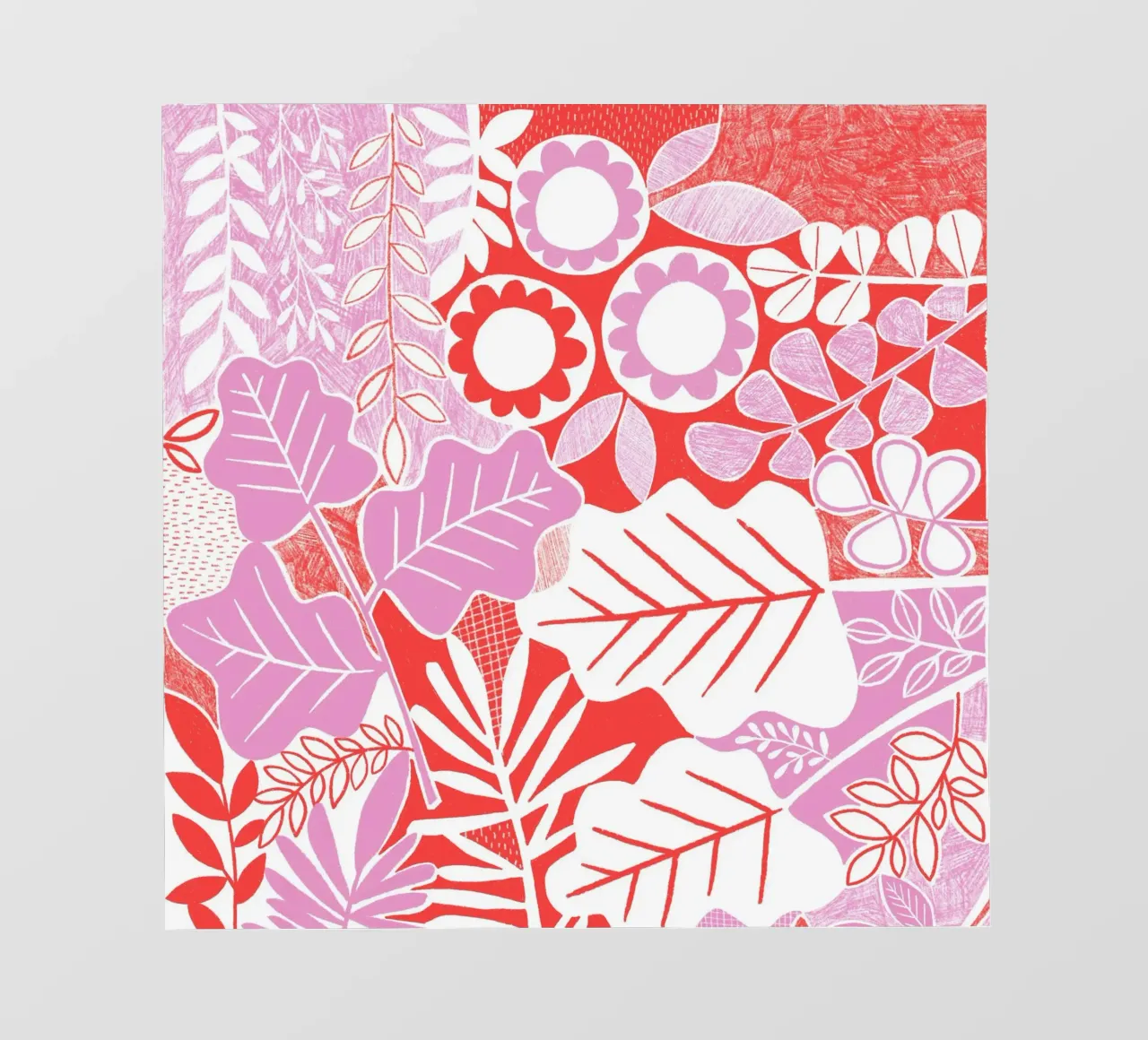 Susan Black - Rosso lilla botanico telo in pvc da The Artcircle