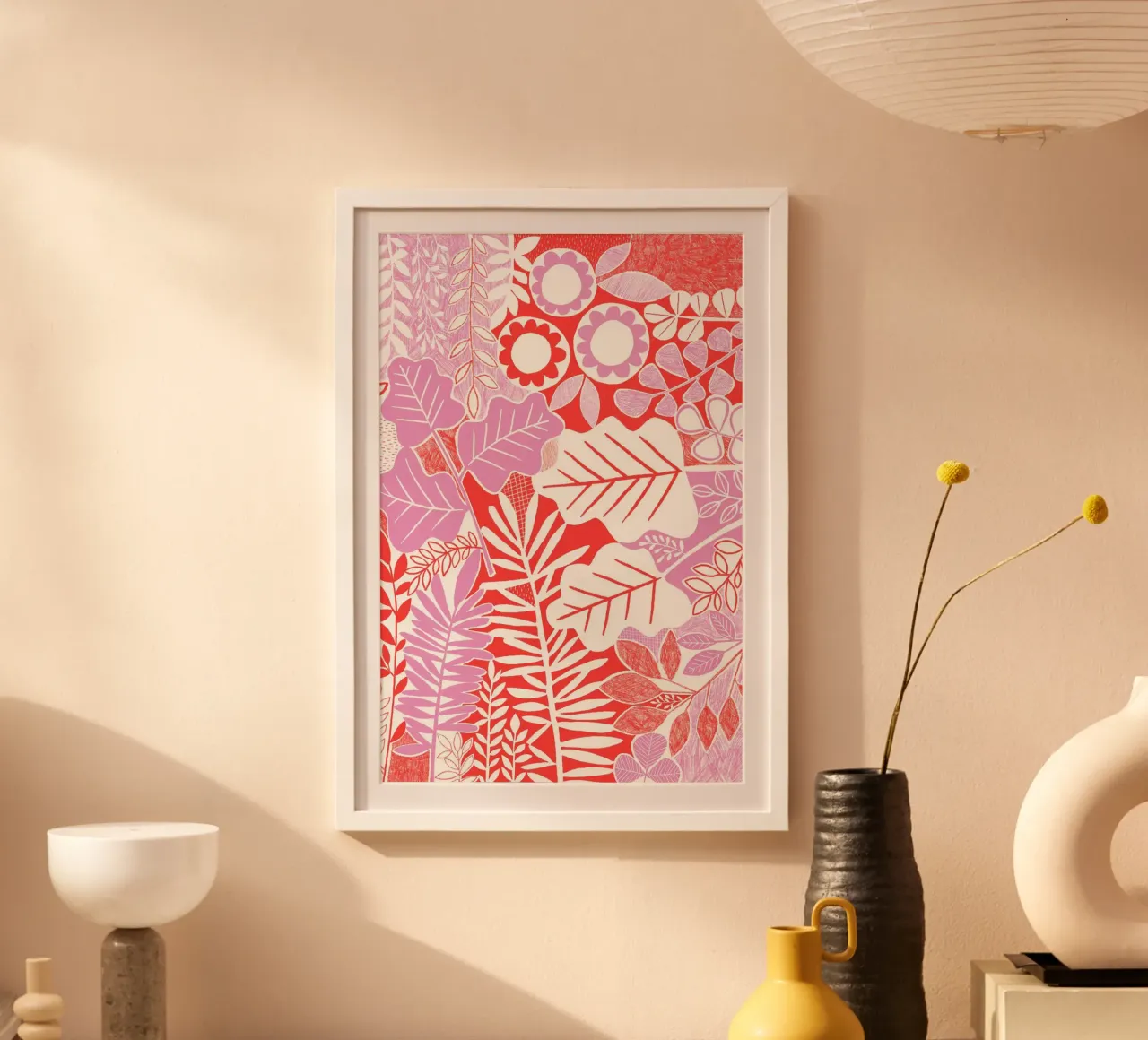 Susan Black - Rosso lilla botanico poster da The Artcircle